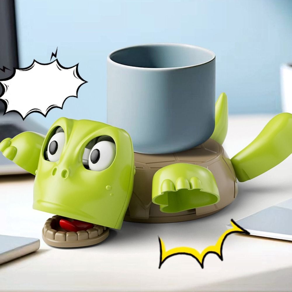 Frightened Turtle Cup Pad | Gaping Eyes Novelty Coaster & Decorative Press Toy - Image 3