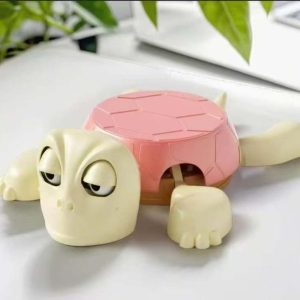 Frightened Turtle Cup Pad | Gaping Eyes Novelty Coaster & Decorative Press Toy