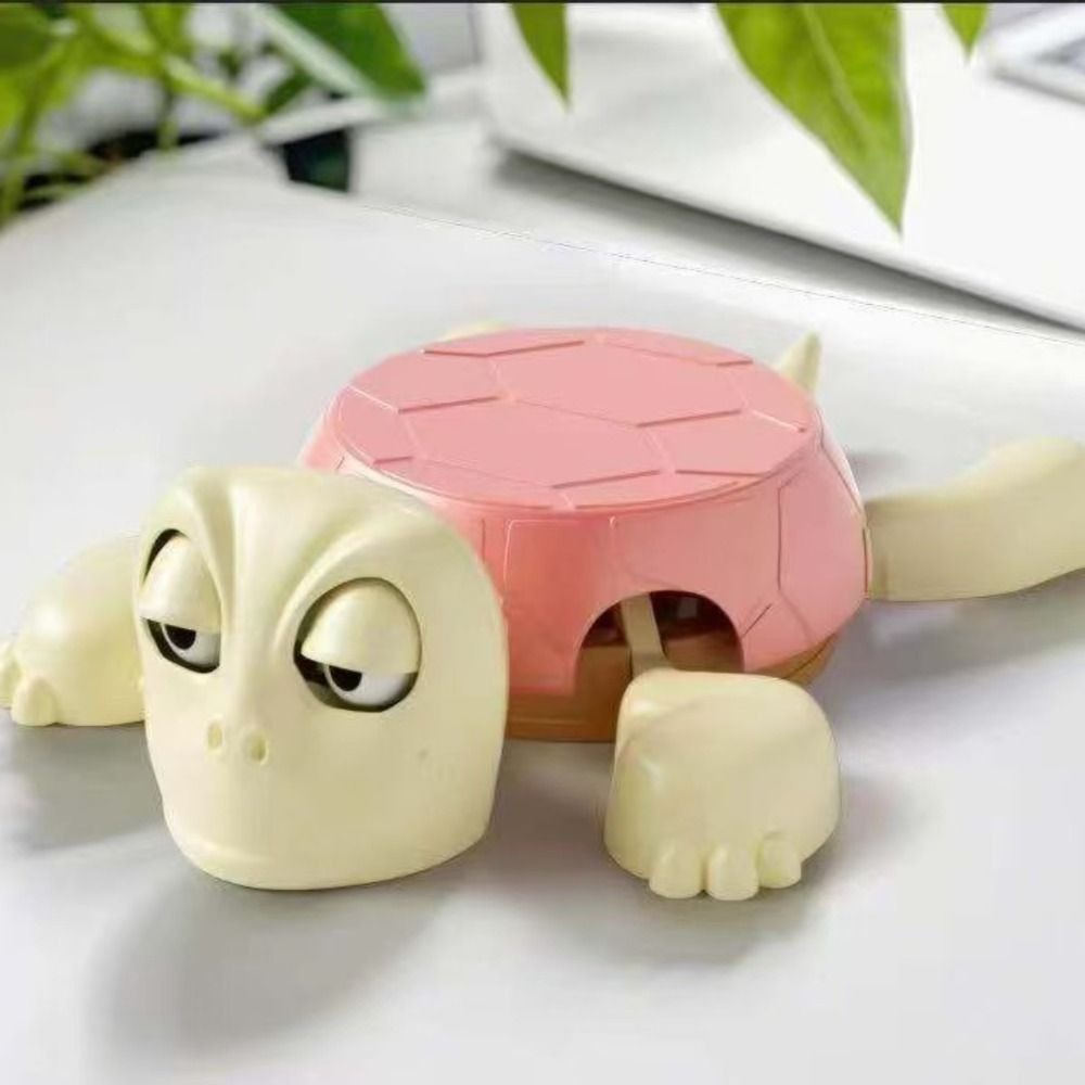 Frightened Turtle Cup Pad | Gaping Eyes Novelty Coaster & Decorative Press Toy